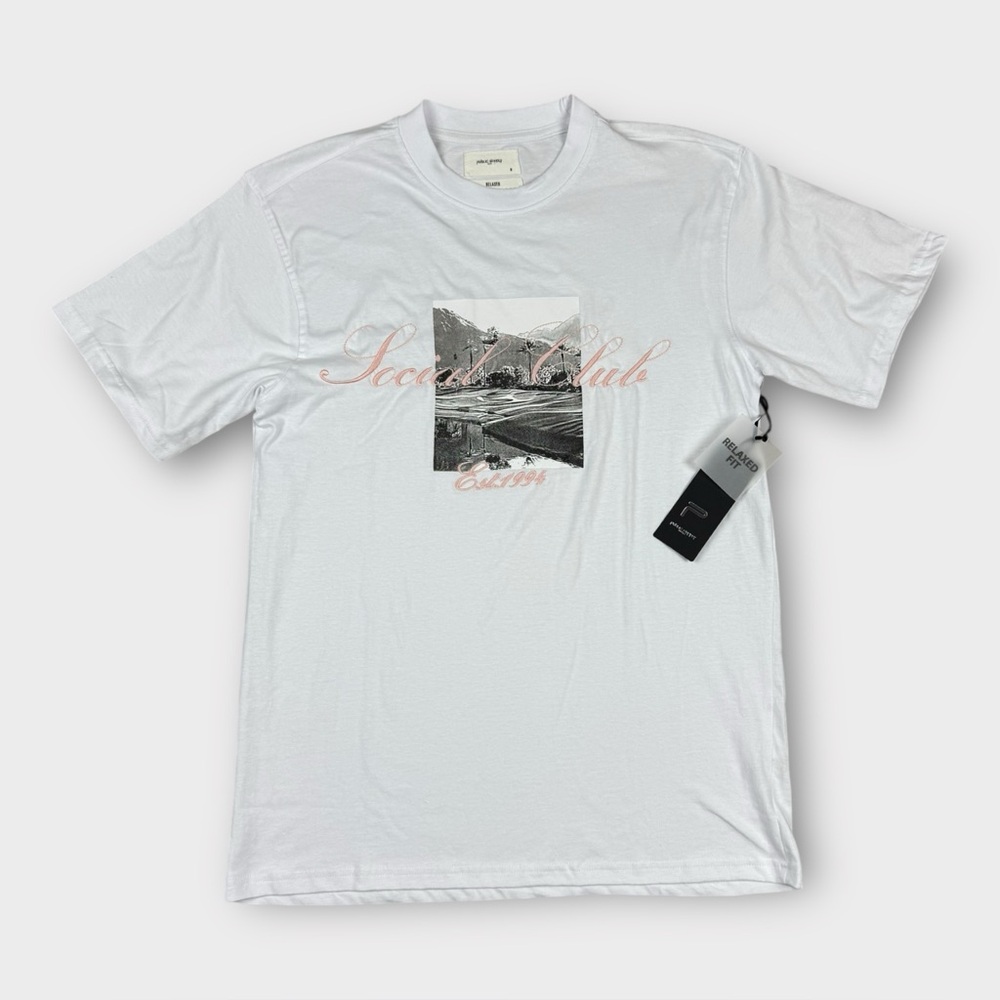 Public‎ Supply NYC Social Club Est 1994 Graphic T-Shirt White Relaxed Fit Mens M